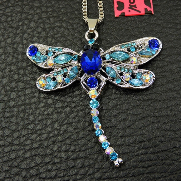 Crystal Dragonfly Necklace 